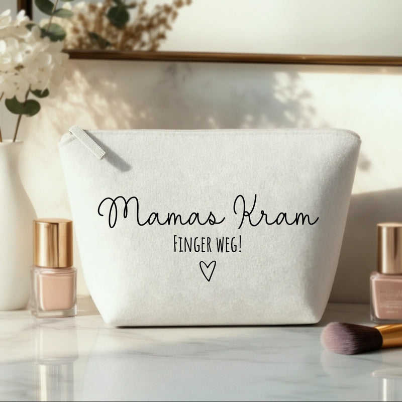 Mama Kram - Eltern-Kosmetiktasche Filz