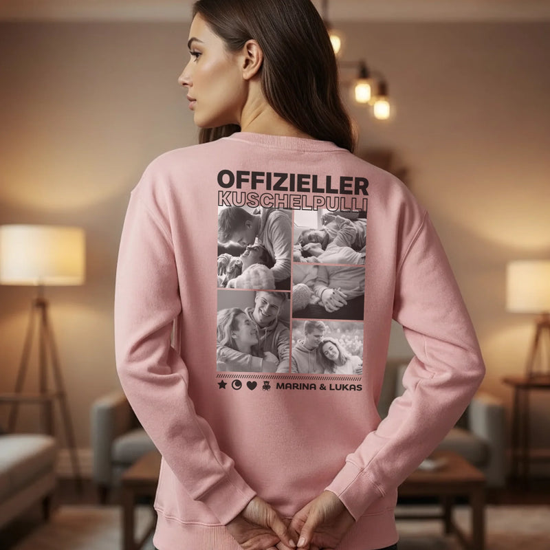 Offizieller Kuschelpulli mit Fotos für Paare personalisiert gestalten mit Love & Faith