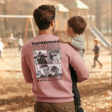 Personalisiert bedruckter Foto Backprint Sweater in rosa von Love & Faith