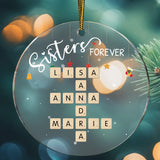 weihnachtsbaumschmuck personalisiert im Scrabble-Buchstabendesign als Weihnachtsgeschenk gestalten mit Love & Faith