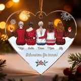 Personalisiertes Acryl Ornament Beste Schwestern für die Familie – Motiv 2