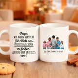 Weiße Tasse mit personalisiertem Spruch und Namen – individuelle Geschenkidee von Love & Faith