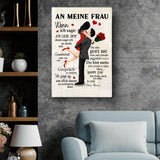 Personalisierte Leinwand mit Paar-Illustration und Liebesspruch – Geschenkidee für Frau von Love & Faith