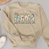 Beste Mama - Personalisierter Blumen-Sweater für Mama und Oma