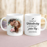 Personalisierte Tasse mit Foto-Upload und Wasserfarben-Effekt für Paare von Love & Faith