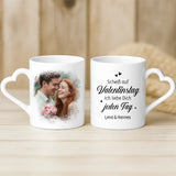 Personalisierte Tasse mit Foto-Upload und Wasserfarben-Effekt für Paare von Love & Faith