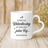 Personalisierte Tasse mit Foto-Upload und Wasserfarben-Effekt für Paare von Love & Faith