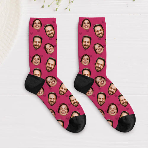 Socken mit eigenen Fotos für Paare 35-38 individuell gedruckt von Love & Faith