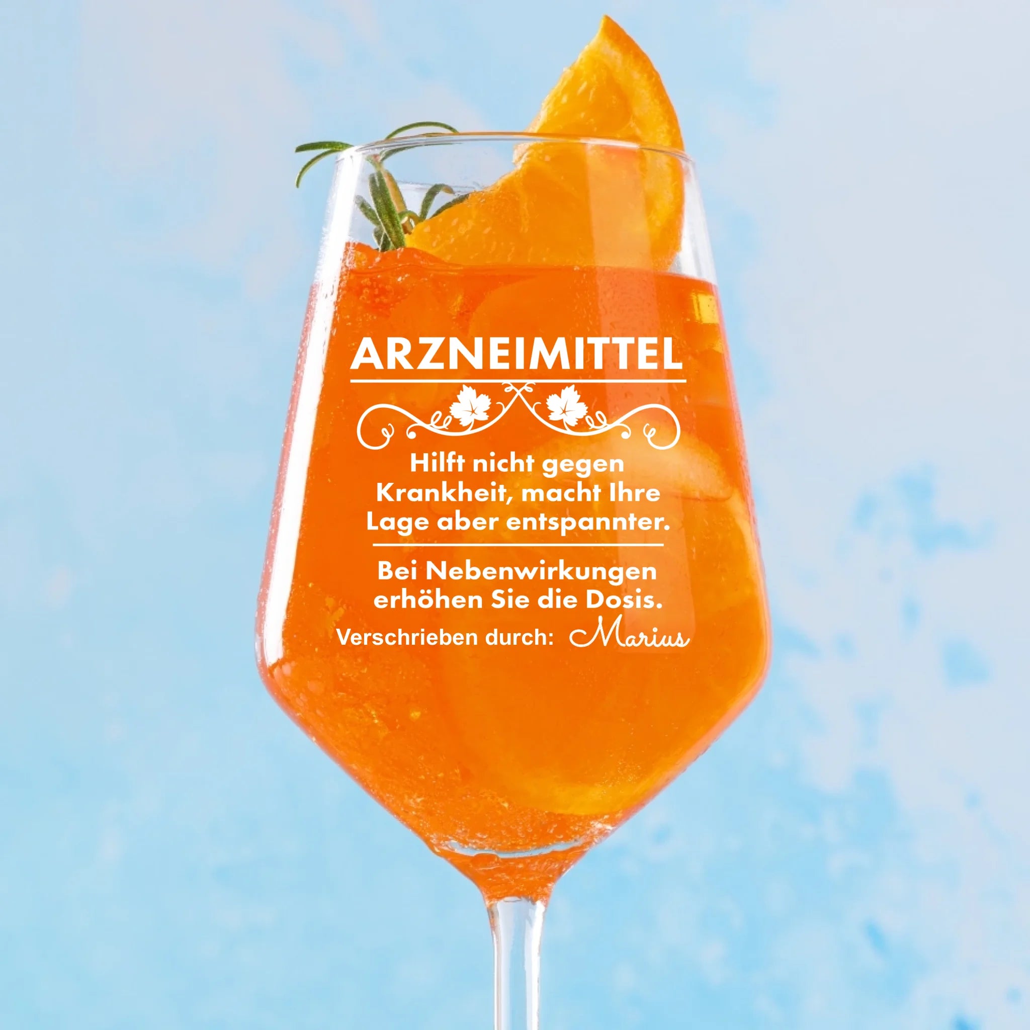 Arzneimittel - Freunde-Weinglas