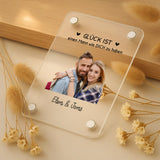 Personalisierter Kühlschrankmagnet für Partner mit Foto-Upload und Spruch von Love & Faith