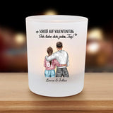 Personalisierter Teelichthalter Partner mit Foto-Upload und Spruch von Love & Faith