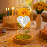 Ewige Sonnenblume in Glaskuppel als Valentinstagsgeschenk von Love & Faith