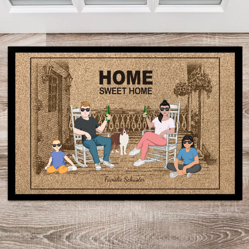 Personalisierte Fussmatte 60x40cm Home sweet home von Love & Faith