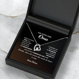 Liebe Oma - Kette mit individuellem Einleger für Oma in Geschenketui