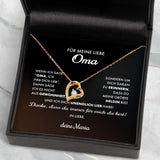 Liebe Oma - Kette mit individuellem Einleger für Oma in Geschenketui
