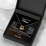Liebe Oma - Kette mit individuellem Einleger für Oma in Geschenketui