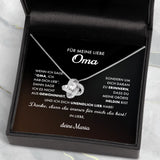 Liebe Oma - Kette mit individuellem Einleger für Oma in Geschenketui