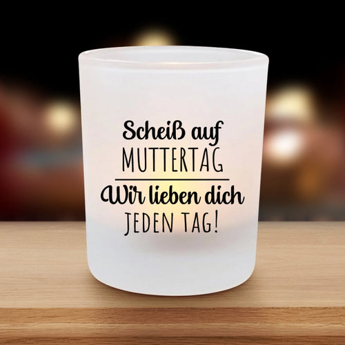 Unsere Mama - Personalisierter Teelichthalter für Mama