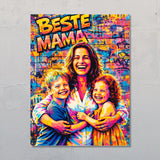 Streetart für Mama - Personalisiertes Poster mit Streeart-Effekt