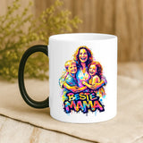 Magische Tasse mit Thermo-Farbwechsel und personalisiertem Namen – witzige Geschenkidee von Love & Faith