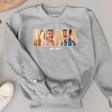 Anthrazit Pullover für Papa mit Kindernamen personalisierte Geschenkidee zum Vatertag von Love & Faith