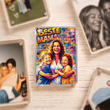 Personalisierter Kühlschrankmagnet für Partner mit Foto-Upload und Spruch von Love & Faith