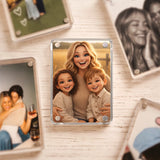 Personalisierter Kühlschrankmagnet für Partner mit Foto-Upload und Spruch von Love & Faith