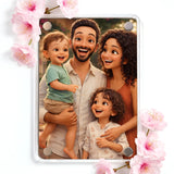 Personalisierter Kühlschrankmagnet für Partner mit Foto-Upload und Spruch von Love & Faith