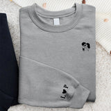 Ich liebe Dich - Personalisierter Premium Sweater mit süßer Illustration und Initialen