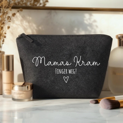Mama Kram - Eltern-Kosmetiktasche Filz
