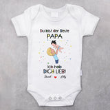 weißer kurzarm Babybody personalisierbar mit Namen - gefertigt con Love & Faith