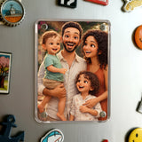 Personalisierter Kühlschrankmagnet für Partner mit Foto-Upload und Spruch von Love & Faith