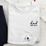 weißer Pullover für Papa personalisiert mit Kindernamen zum Vatertag von Love & Faith