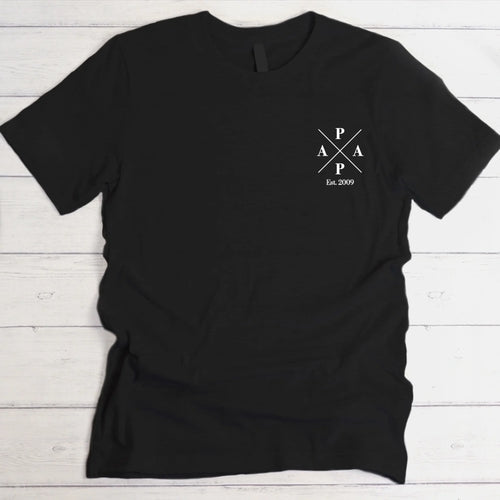 Papa - Personalisiertes T-Shirt für Papa und Opa mit Namen der Kinder