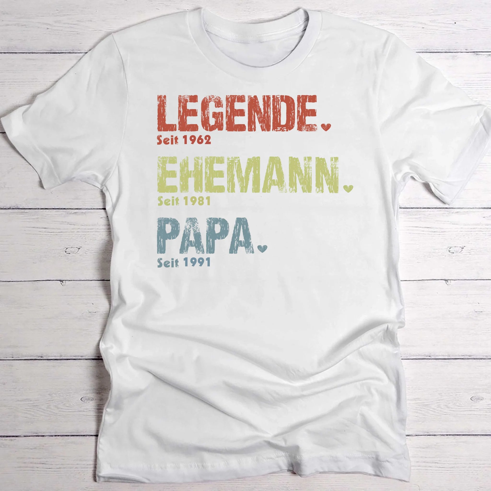 Personalisiertes T-Shirt mit Namen für Papa und Opa Legende, Ehemann, Papa und Opa – Motiv 6