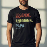 Personalisiertes T-Shirt mit Namen für Papa und Opa Legende, Ehemann, Papa und Opa