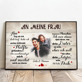 Personalisiertes Poster An meinen Schatz mit Foto für Paare