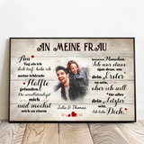 Personalisiertes Poster An meinen Schatz mit Foto für Paare – Motiv 3