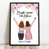 Personalisiertes Poster für Besties und Schwestern mit Illustration Freundinnen – Motiv 6