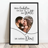 Personalisiertes Poster mit Foto in Herzform für Paare Neben Dir – Motiv 6