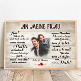 Personalisiertes Poster An meinen Schatz mit Foto für Paare – Motiv 10