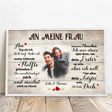 Personalisiertes Poster An meinen Schatz mit Foto für Paare – Motiv 7