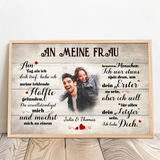 Personalisiertes Poster An meinen Schatz mit Foto für Paare – Motiv 12