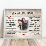 Personalisiertes Poster An meinen Schatz mit Foto für Paare – Motiv 8