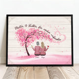 Personalisiertes Poster für Mama & Papa Verbunden – Motiv 5