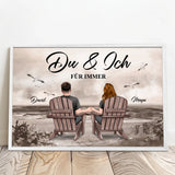 Personalisiertes Poster für Paare mit Blick aufs Meer Du und Ich – Motiv 9