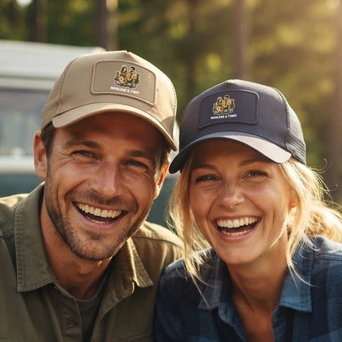 Personalisiertes Cap für Camping Freunde mit Fotoupload Camping Couple