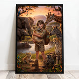 Personalisiertes Poster mit Safari-Szene für Kinder und die ganze Familie Safari – Motiv 4