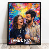 Personalisiertes Poster mit Graffiti-Style für Familie und Paare Urban Family – Motiv 6