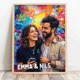 Personalisiertes Poster mit Graffiti-Style für Familie und Paare Urban Family – Motiv 12